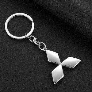 Mitsubishi Key Chain Ring - 3D Chrome Metal Car Keychain Keyring Alloy